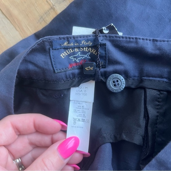 Paul and Shark NWT Yachting pants Navy Blue Chino Pants Womens 8 42 - Picture 7 of 11